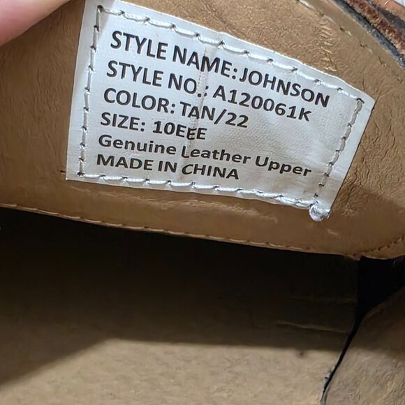 La Milano Johnson Tan Leather Cap Toe Dress Shoes Men’s Size 10EEE Oxford Lace - Picture 2 of 11